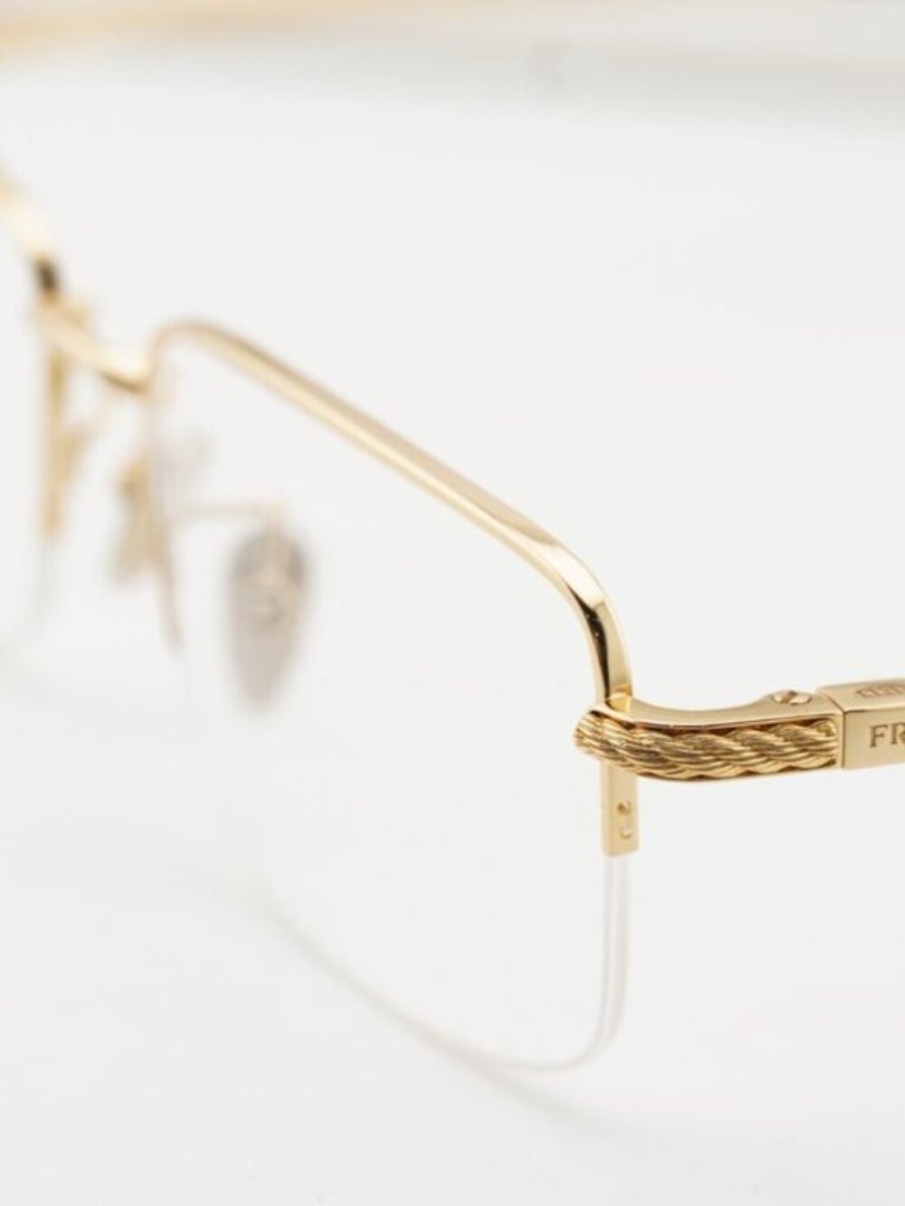 Fred FG50024F 032 Unisex Rectangle 56mm Eyeglasses - Gold - Picture 8 of 10